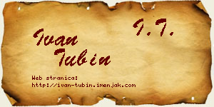 Ivan Tubin vizit kartica